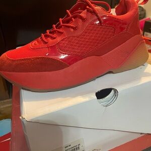 Worn  Aldo red sneakers size 8.5